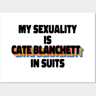 My Sexuality Is Cate Blanchett In Suits Rainbow Posters and Art